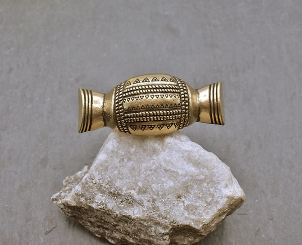 Wikinger Gleicharmfibel aus der Vendel Zeit - Gewandschließe für die Wikingerin aus Bronze - Mittelalter Schmuckbrosche