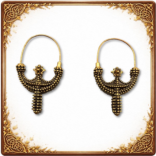 Historische Schläfenringe im Slawen-Stil | Mittelalterlicher Haarschmuck aus Bronze | Wikinger Schmuck