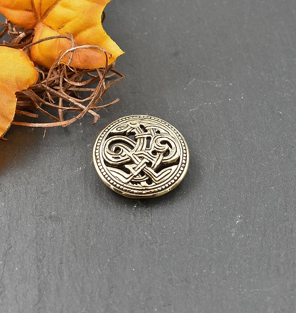 Haithabu Rundfibel Bronze oder Sterling Silber, Wikinger Fibel von BELANAS SCHATZKISTE, Nordischer Schmuck, Wikinger Schmuck