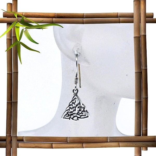 Silber Ohrringe mit keltischem Knoten Länge ca. 2,5 cm - 1 Paar Ohrhänger aus Sterlingsilber - Keltischer Ohrschmuck von BELANAS SCHATZKIST