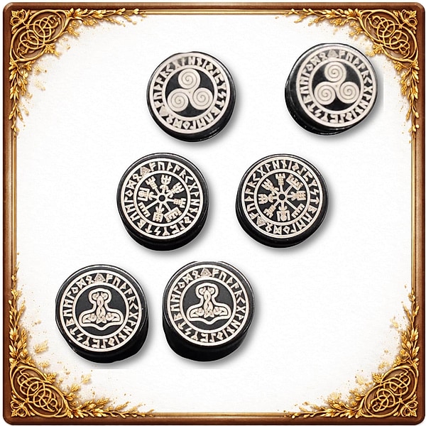 Ohrstecker mit Wikinger & keltischen Motiven – Edelstahl Fake Plug1 cm – Mittelalter Schmuck – bequeme Schlafohrringe