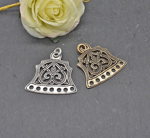 Wikinger Kettenverteiler - Replika aus Bronze - 2 Stück - Mittelalter Schmuck für Reenactment