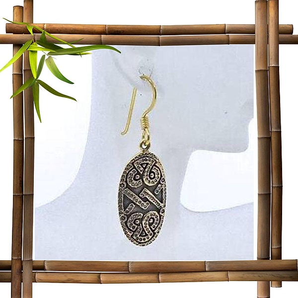 Wikinger Schildknoten Ohrringe – Zeitloser Mittelalter Schmuck im Wikinger Design - 1 Paar aus Bronze