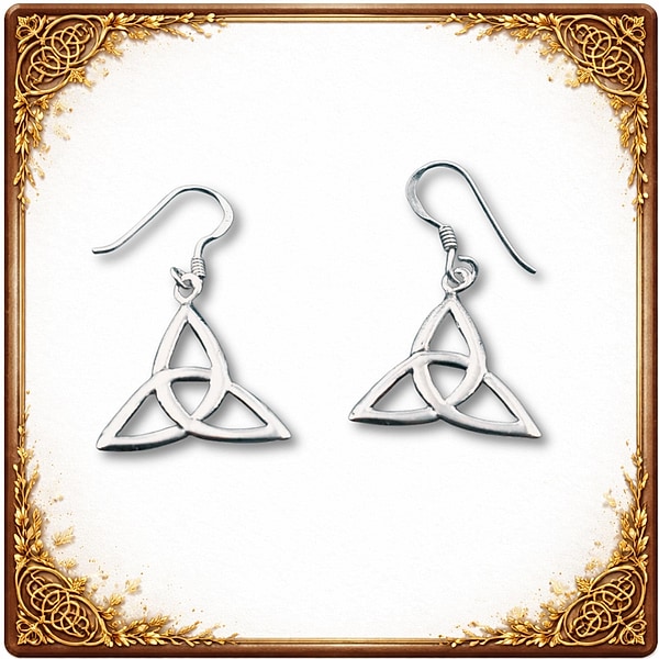 Keltische Triquetra Ohrringe aus 925er Sterlingsilber - Paganer Ohrschmuck - 1 Paar