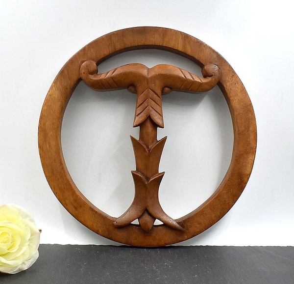 Irminsul Deko aus Holz Ø  20 cm - Mittelalterliche Deko - Germanisches Symbol der Sachsen