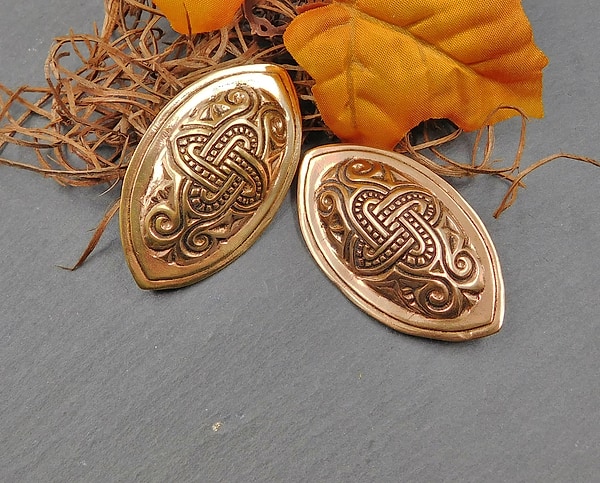 Wikinger Fibel-Set nach Fund aus dem 12. Jh. - Gewandspangen Set für die Wikinger Tracht - Schmuckfibeln für die Wikingerin